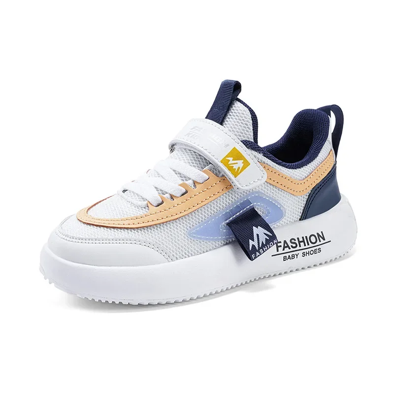 Breathable Kids Mesh Sneakers White Blue 813 for Spring Autumn - Image 5