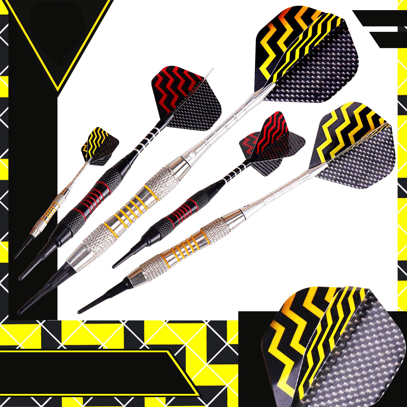 Luminous Electronic Soft Tip Dartboard Set